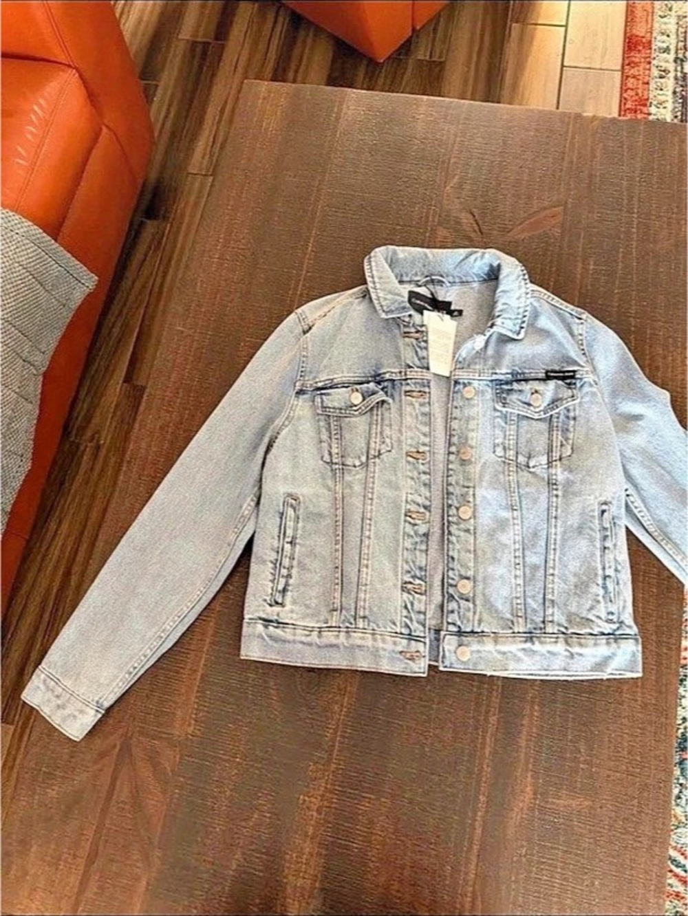 Calvin Klein Jeans Denim Jacket in Blue Size Large NWT